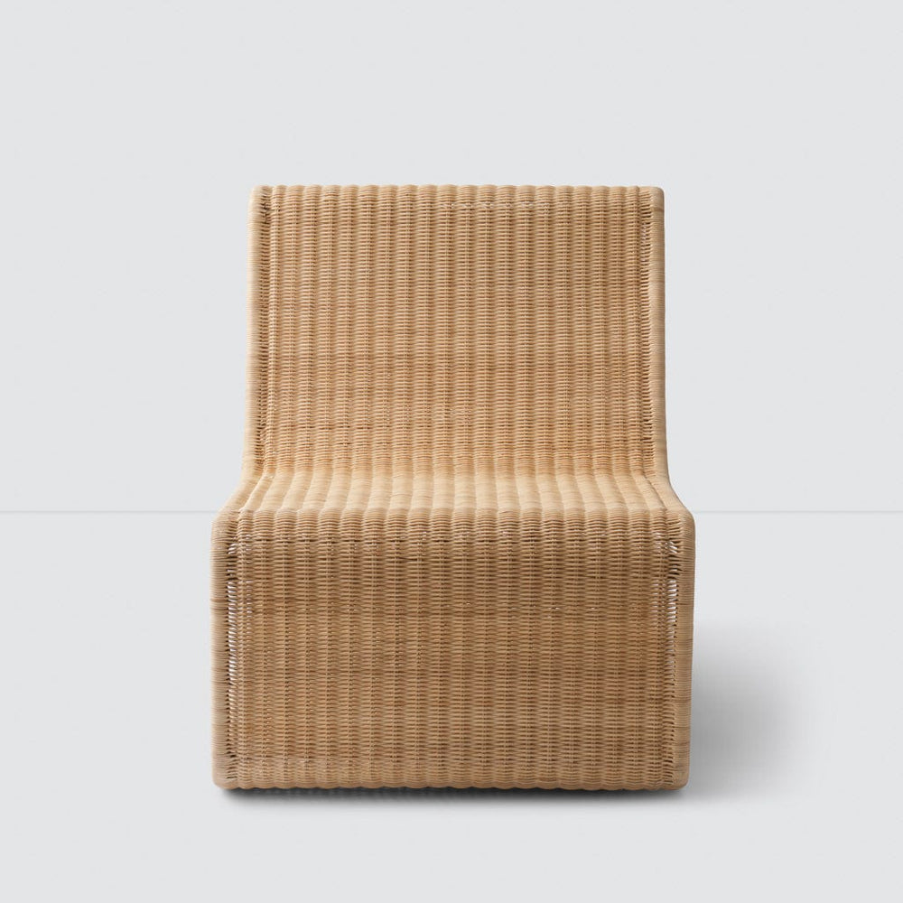 Front of Liang modern wicker lounge chair