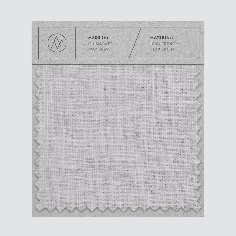Swatch card of linen fabric in light grey color,light-grey
