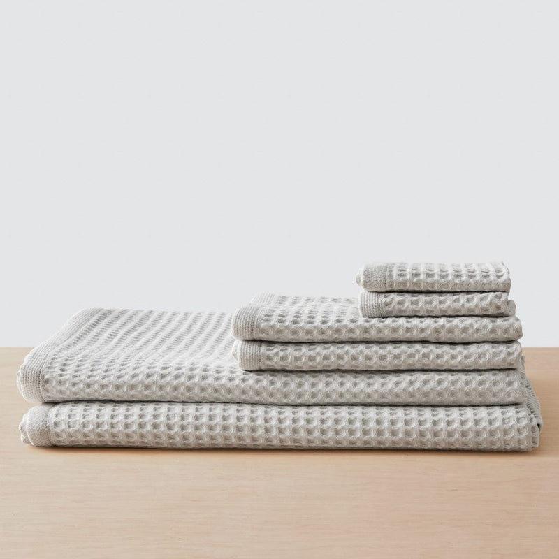 Organic Cotton Waffle White Bath Towel + Reviews