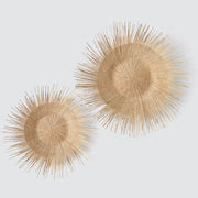 Set of Two Handwoven Palm Wall Hangings