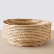 Oversized woven palm bowl