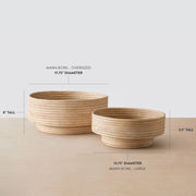 Large and  oversized woven palm bowl