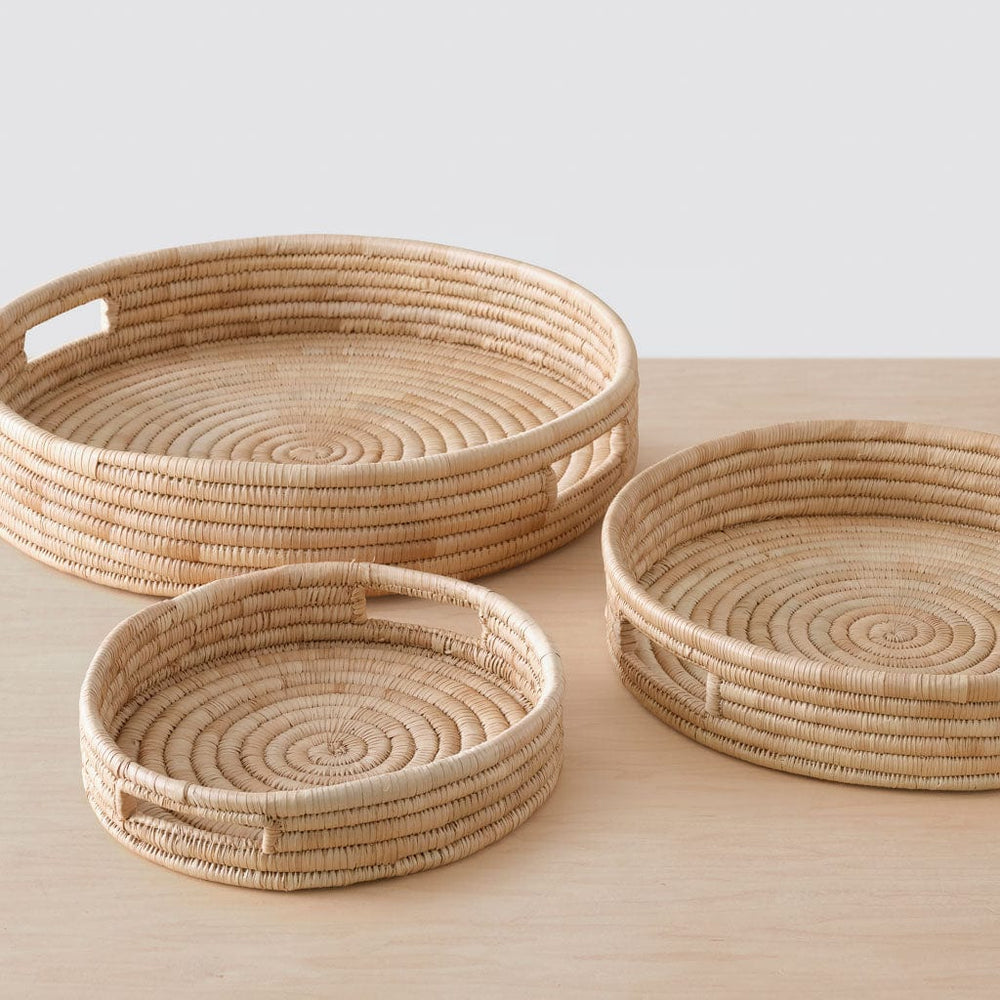 Woven palm trays from Malawi