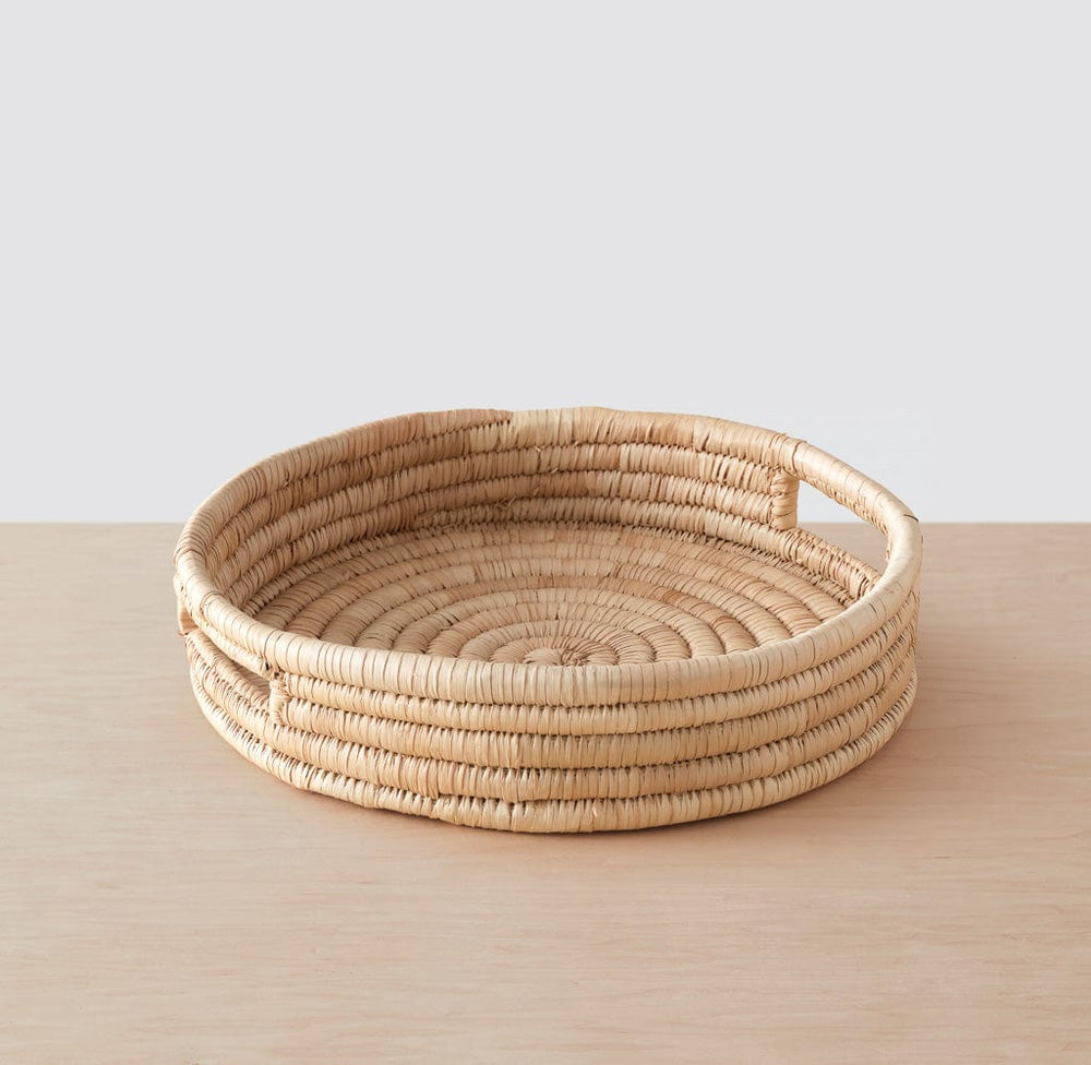 Small woven palm tray from Malawi