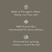 Oversized box quilting creates a cloud-like feel, olive