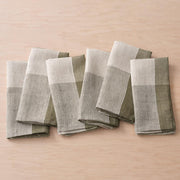 Siz folded napkins, olive