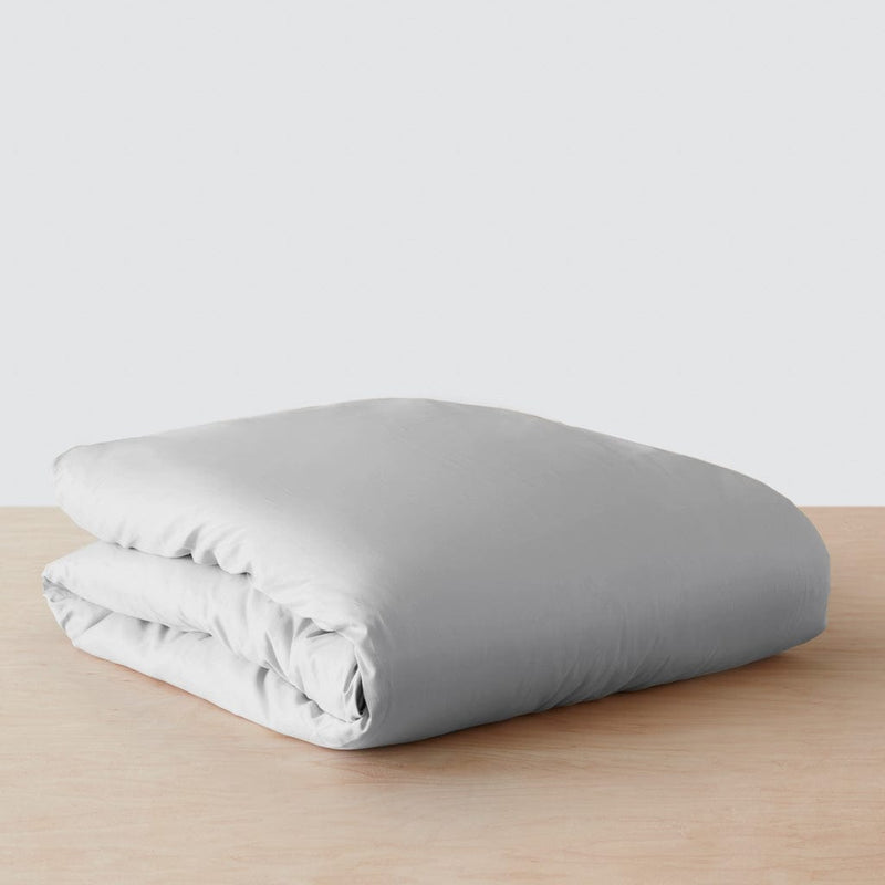Duvet cover folded, solid-light-grey