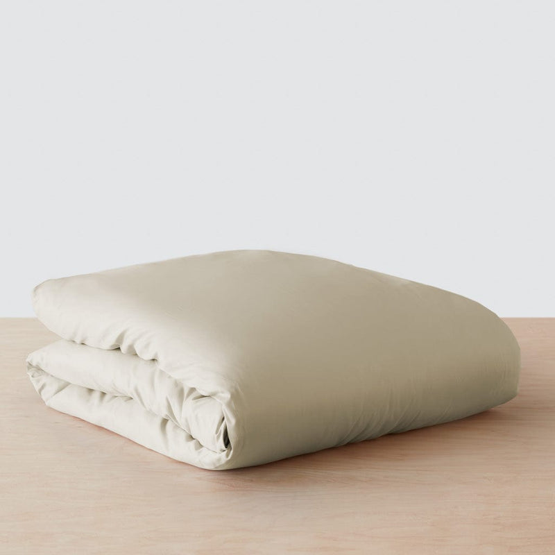 Duvet cover folded, solid-sand