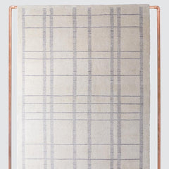 Striped area rug, ecru