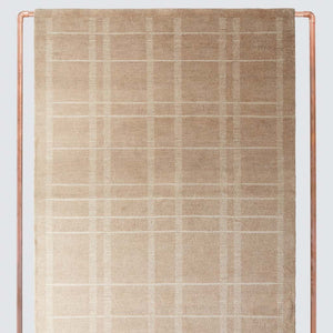 Striped area rug, sand