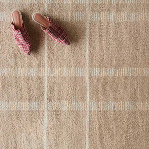 Detail of woven stripe, sand