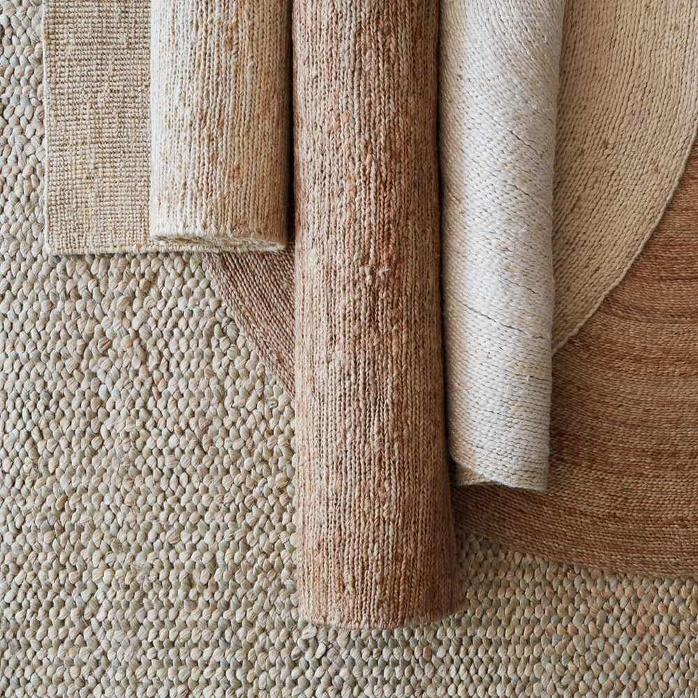 Collection of Natural Jute Rugs in Natural and Light Colors at The Citizenry