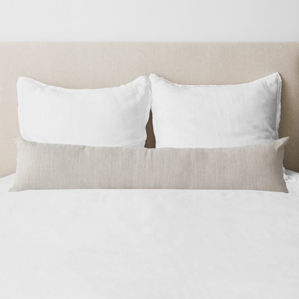 Prisha Linen Lumbar Pillow - Flax, 14'' x 54''