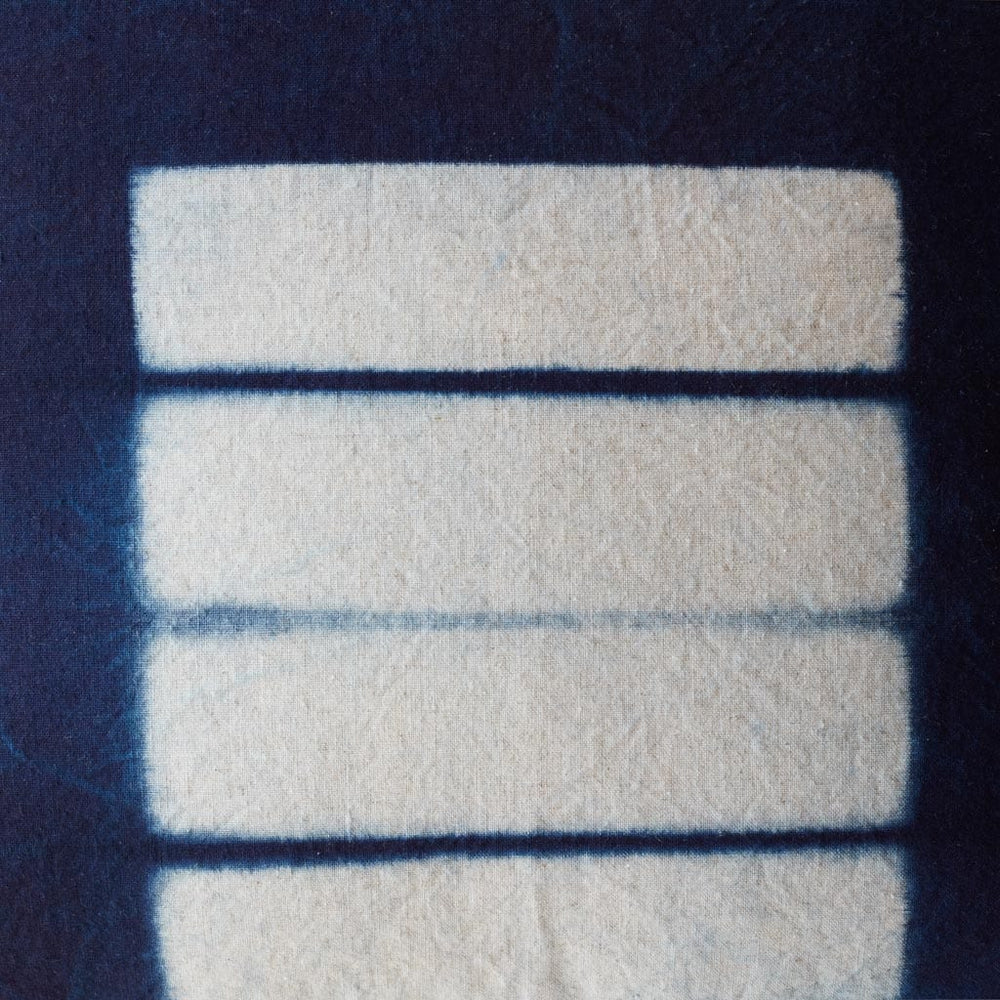 Detail of Block Print Indigo Pillow