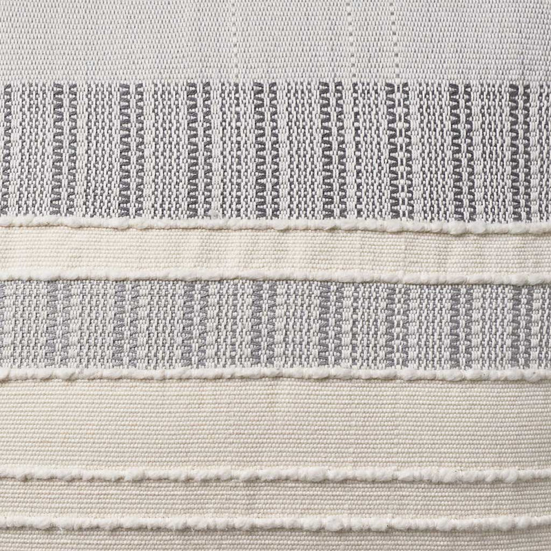 Detail of textured stripe on Santa Clara cotton pillow, mist