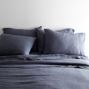 Navy Linen Bedding Bundle from The Citizenry, slate-blue