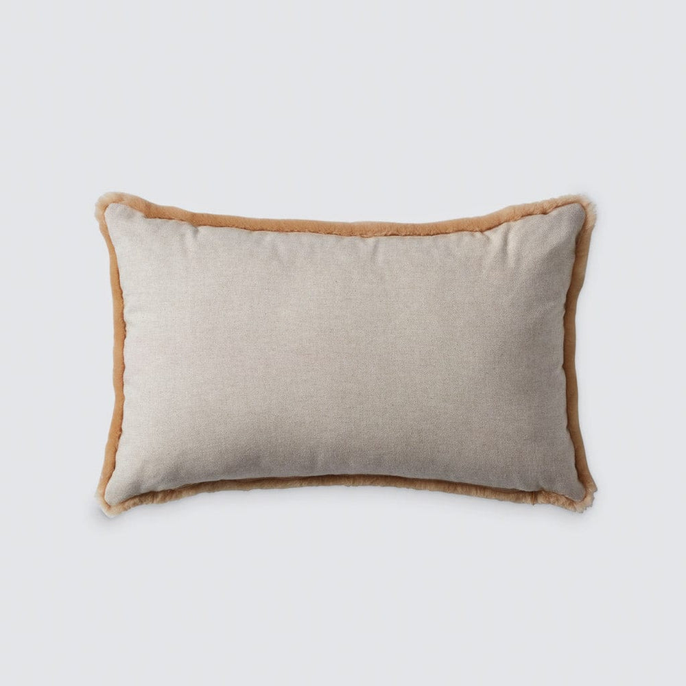 Shearling Amanda Taupe Lumbar Pillow
