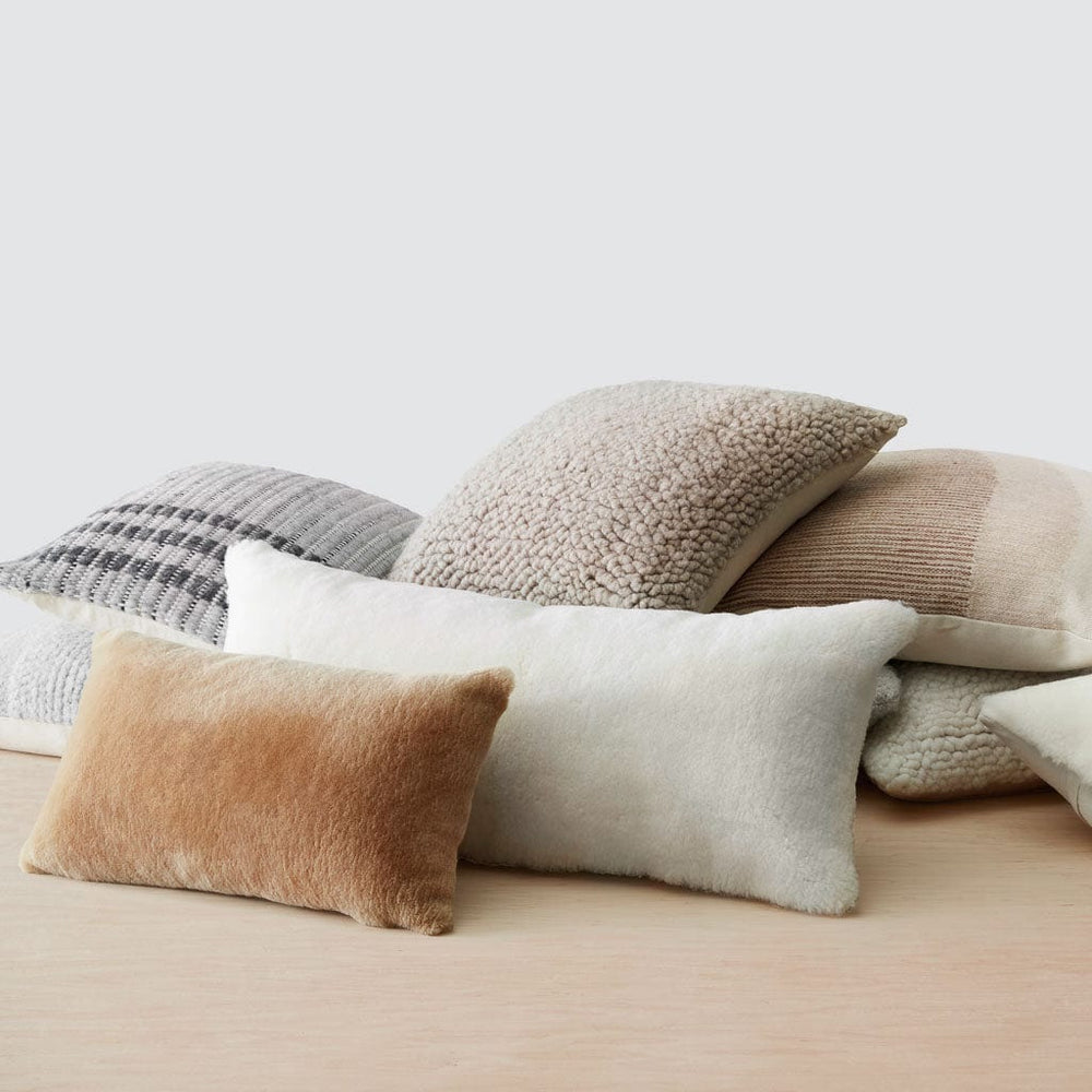 Sheepskin Lumbar Pillow - Tan