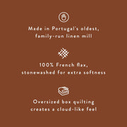 Oversized box quilting creates a cloud-like feel, sienna