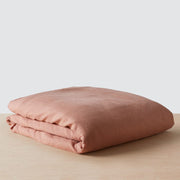 Rose linen duvet cover