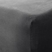 Detail of fitted sheet corner, charcoal