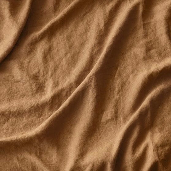 Close up of camel linen sheet,camel
