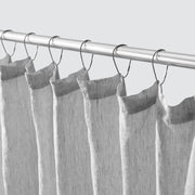 Shower curtain hooks, graphite-thin-stripe