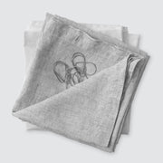 Shower curtain and hook set, graphite-thin-stripe