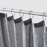 shower curtain hooks, indigo-chambray