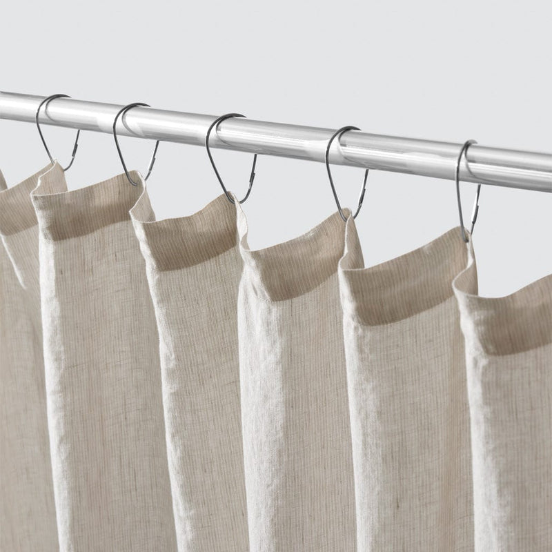 shower curtain hooks, sand-thin-stripe