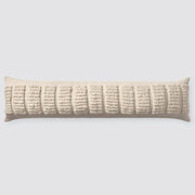 Woven long lumbar with texture, ecru