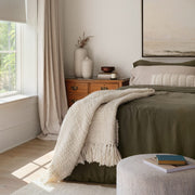 Textured lumbar, ecru