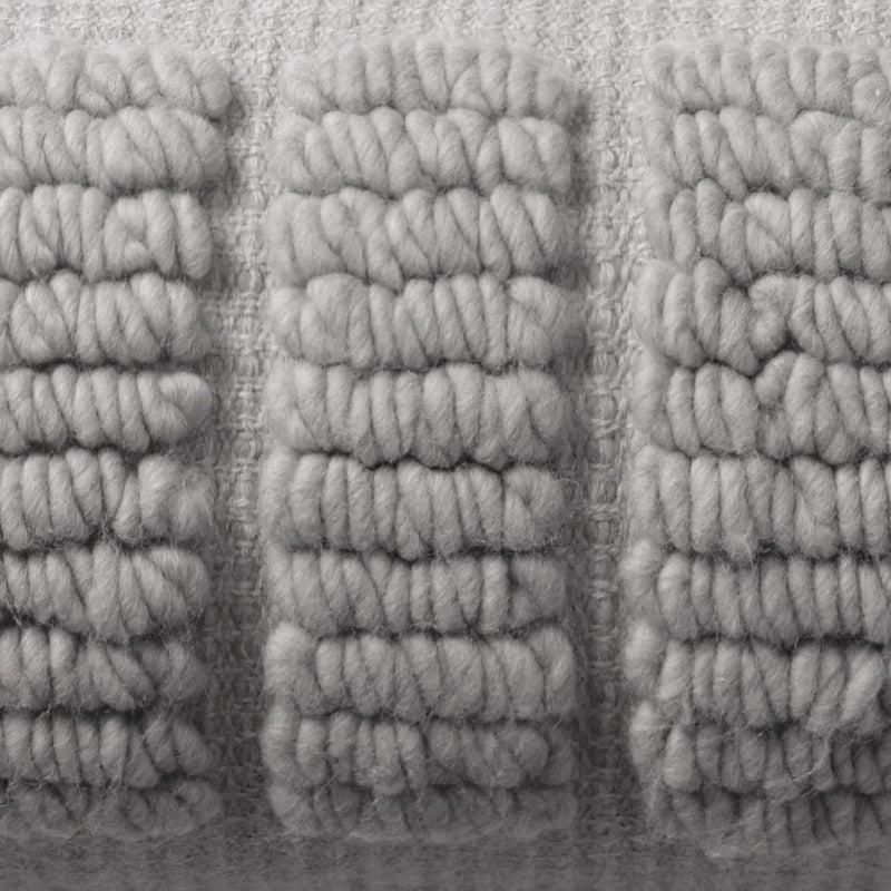 Detail of woven lumbar texture, grey