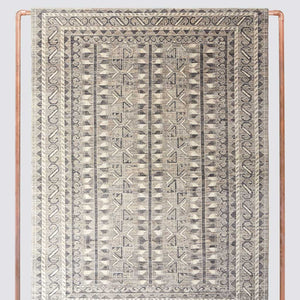 Charcoal patterned rug, Charcoal