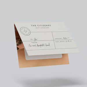 The Citizenry folded gift card