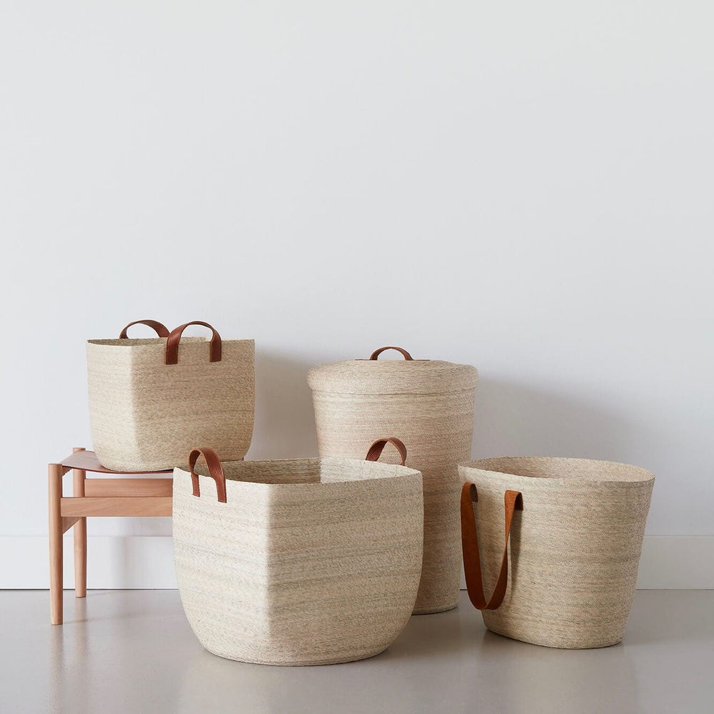 Woven Palm Laundry Basket Set  Modern Laundry Set – The Citizenry