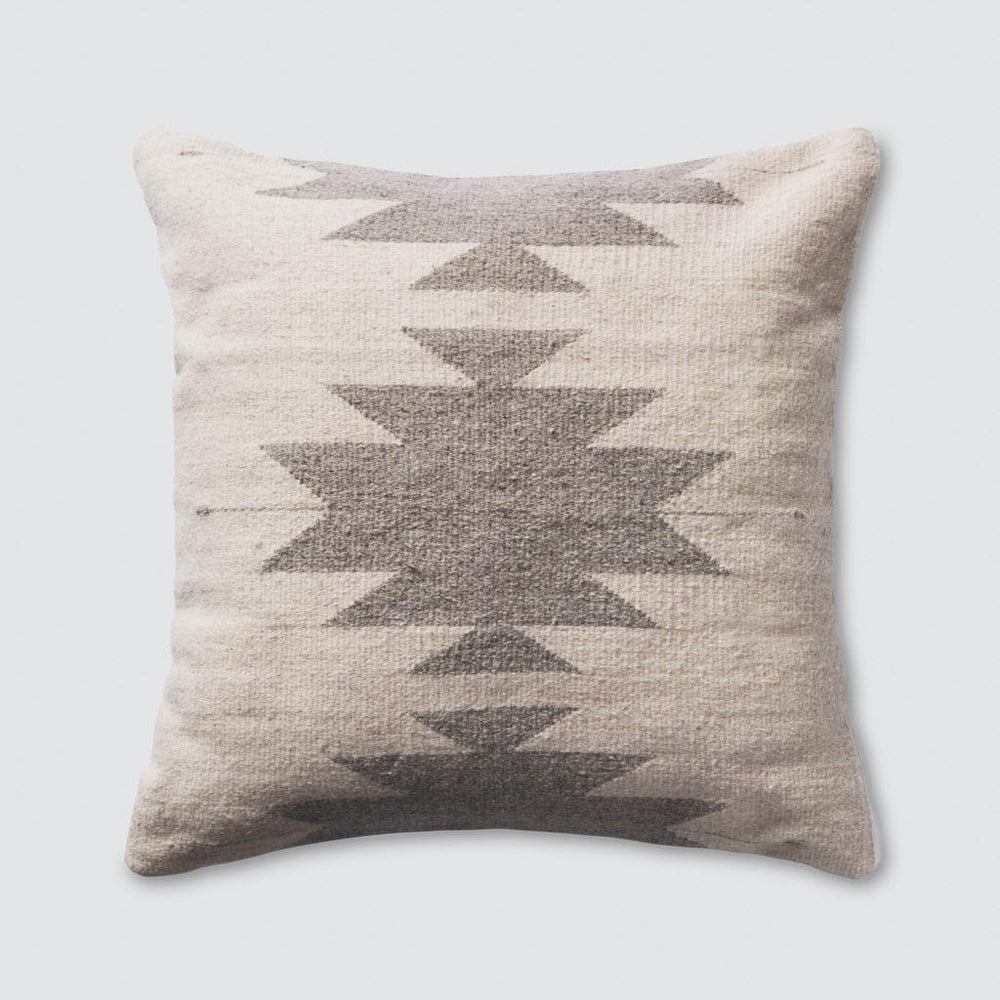 Aztec Throw Pillow in Cream and Grey