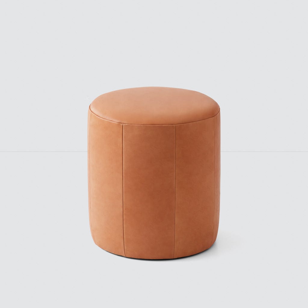 Upholstered Leather Ottomans & Poufs | Leather Stools at The Citizenry