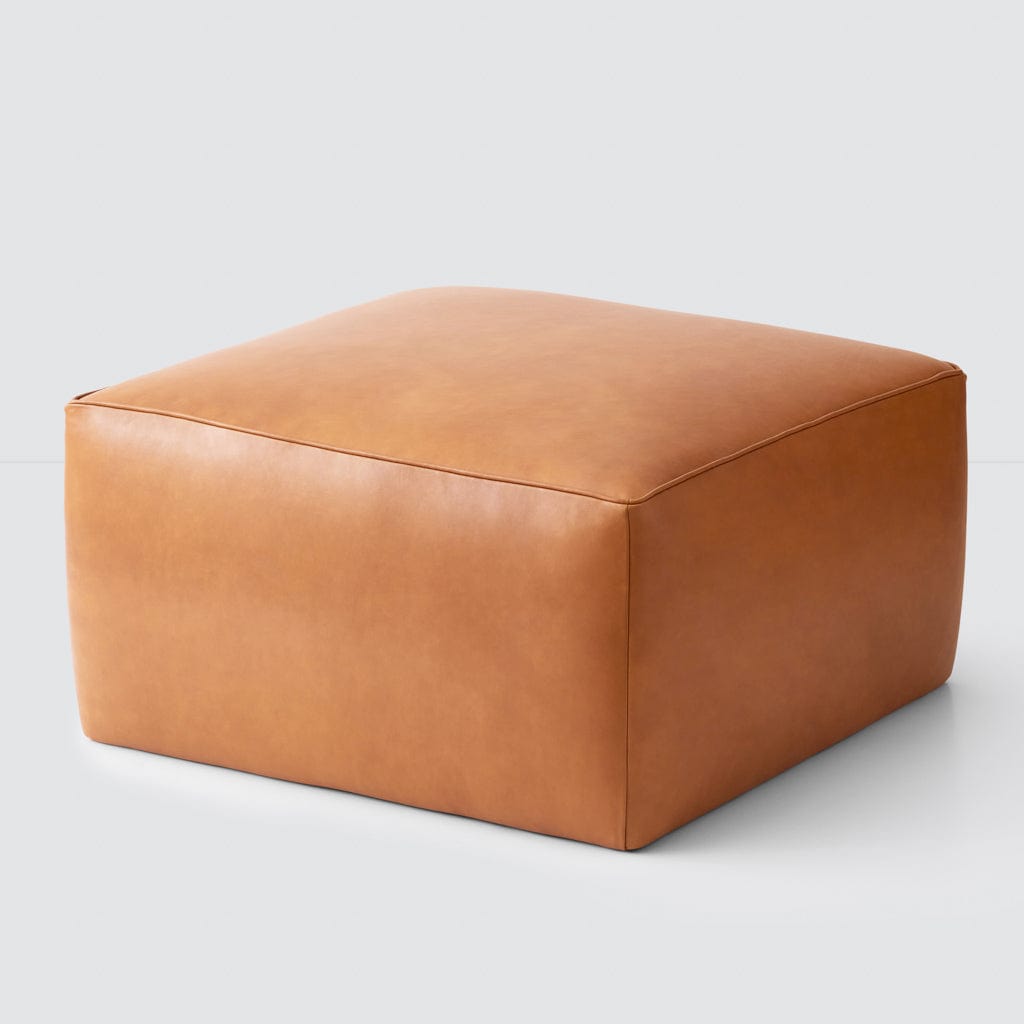 Handcrafted Leather Ottoman | The Citizenry