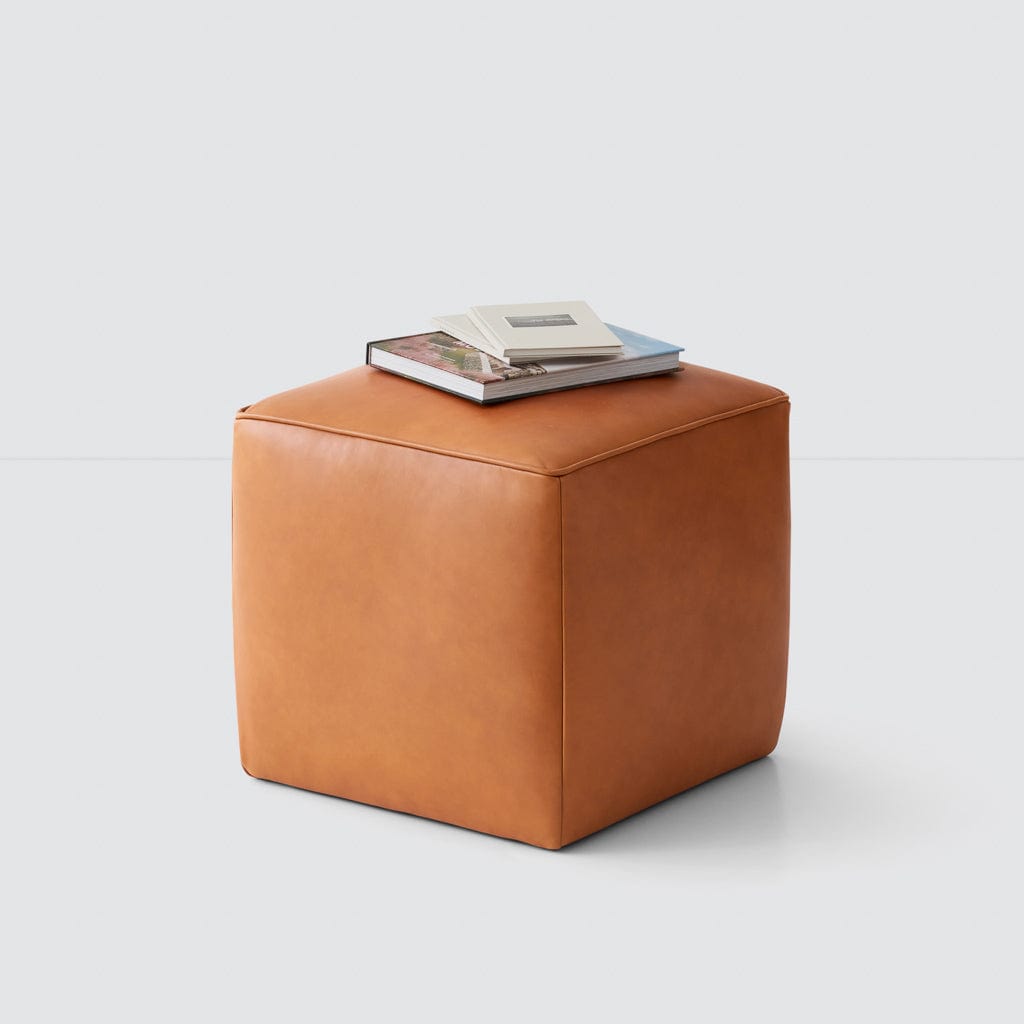 Handcrafted Leather Ottoman | The Citizenry