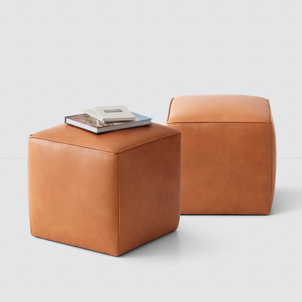 Handcrafted Leather Ottoman | The Citizenry