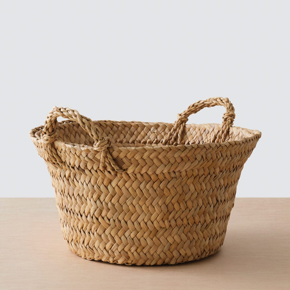 Large woven floor basket