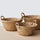 Trio of woven floor baskets