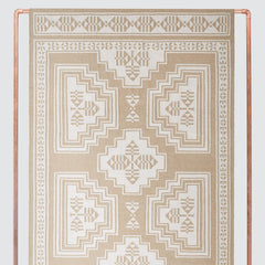 Patterned flatweave area rug, sand