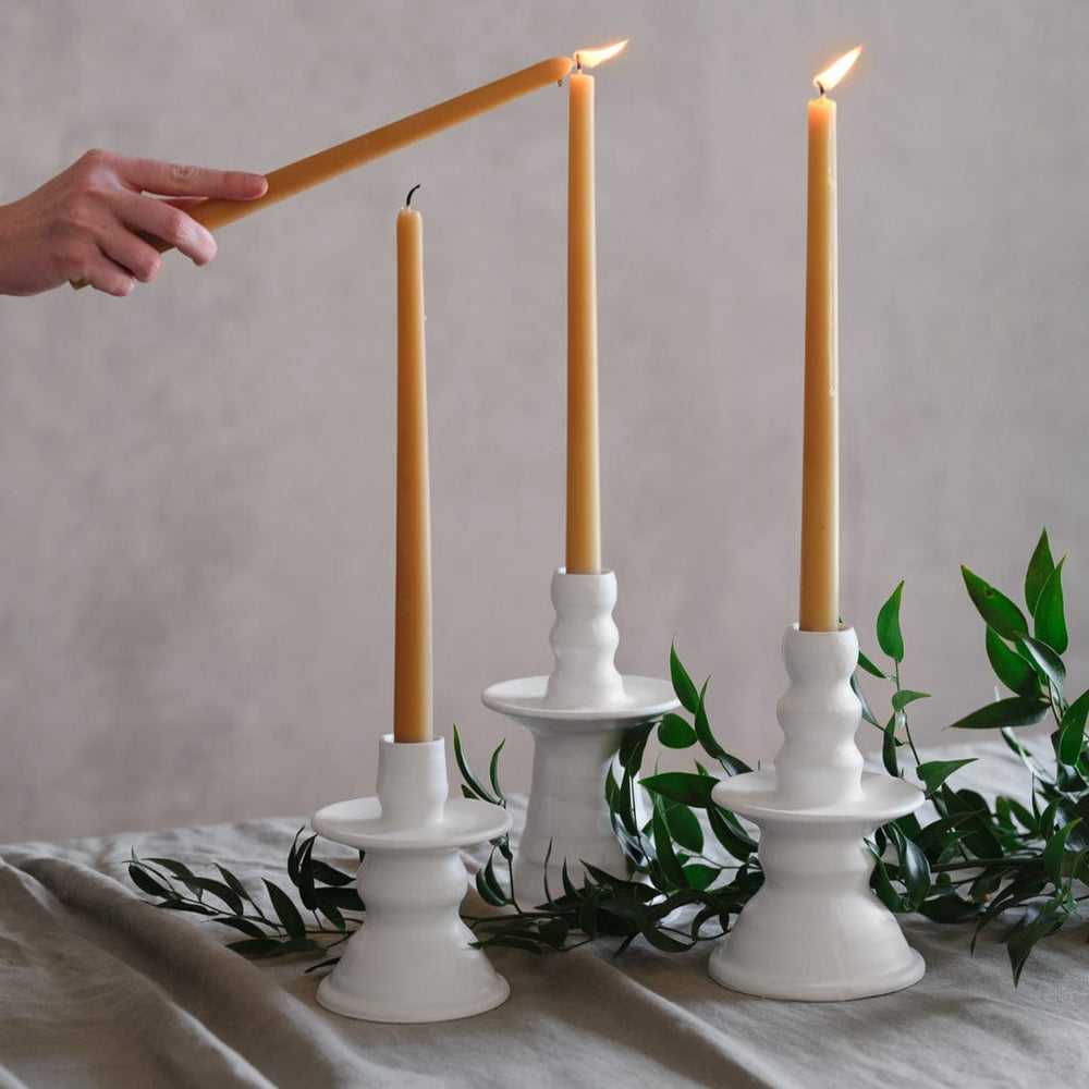 Zoli Ceramic Candle Holders - Set of 3