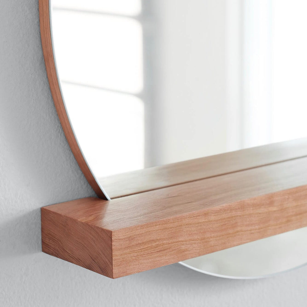 Circle Mirror with Shelf | The Citizenry Circle Mirror with Shelf | The Citizenry