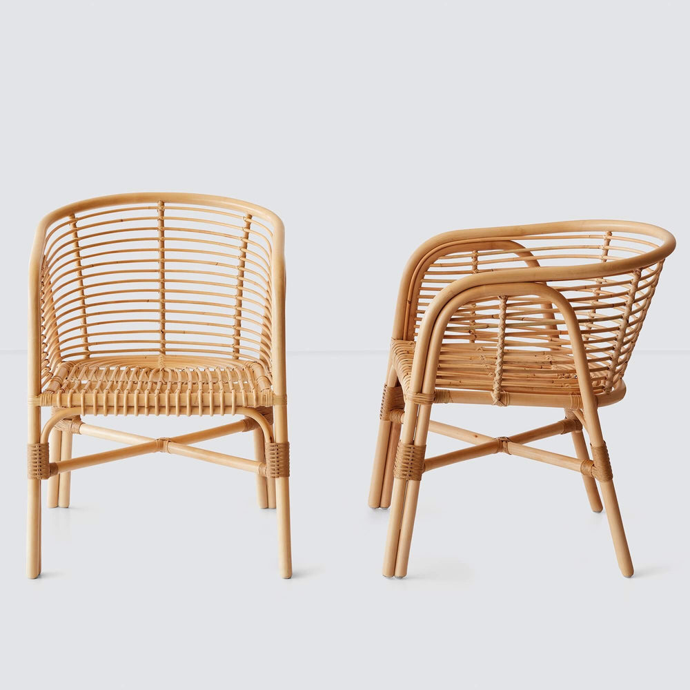 Front and side of rattan chair