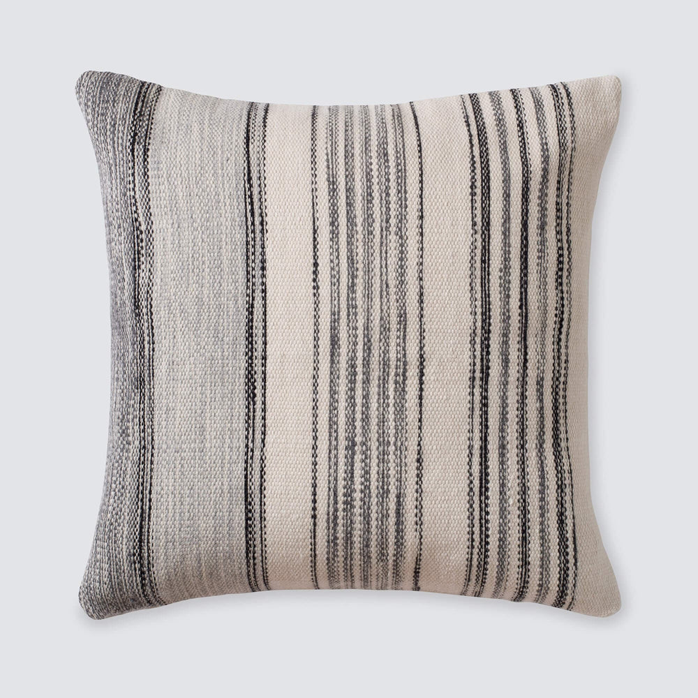 Textured Neutral Throw Pillow Stripes